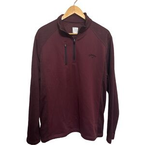 Callaway Burgundy Quarter-Zip Pullover